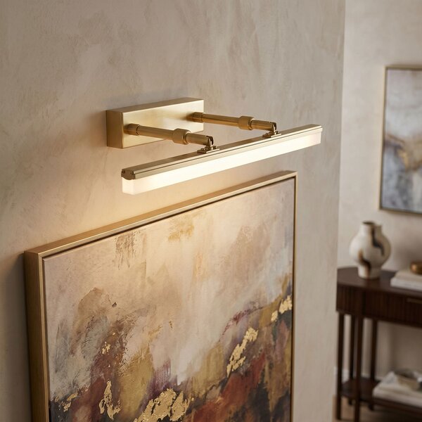 Toolight Toolight, LED nástenné svietidlo, 40cm, 6W, 4000K, 1000lm, APP1875-1W, Brúsené zlato, OSW-66030