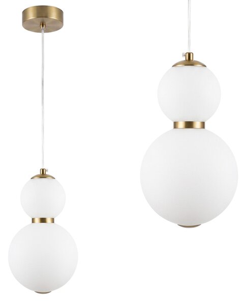 Toolight Toolight, LED závesné svietidlo, 15cm, 10W, 3000K, 1500lm, LHJ112-2CP, zlatá matná, OSW-03250