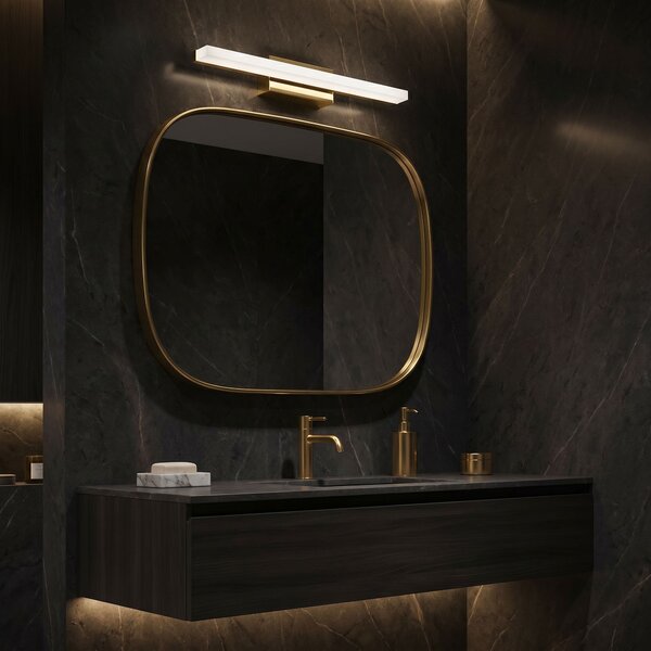 Toolight Toolight, LED nástenné svietidlo, 40cm, 6W, 4000K, 500lm, APP1848-1W, zlatá lesklá, OSW-66360