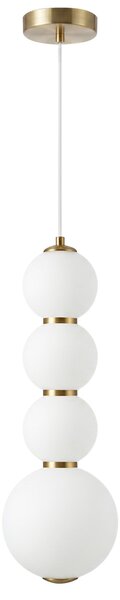 Toolight Toolight, LED závesné svietidlo, 15cm, 17W, 3000K, 2500lm, LHJ114-4CP, zlatá matná, OSW-08810