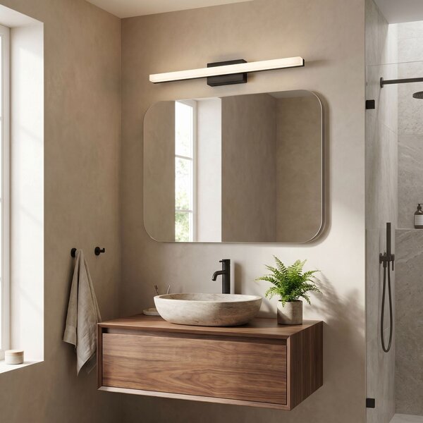 Toolight Toolight, LED nástenné svietidlo, 60cm, 9W, 4000K, 1000lm, APP1855-1W, čierna matná, OSW-66361