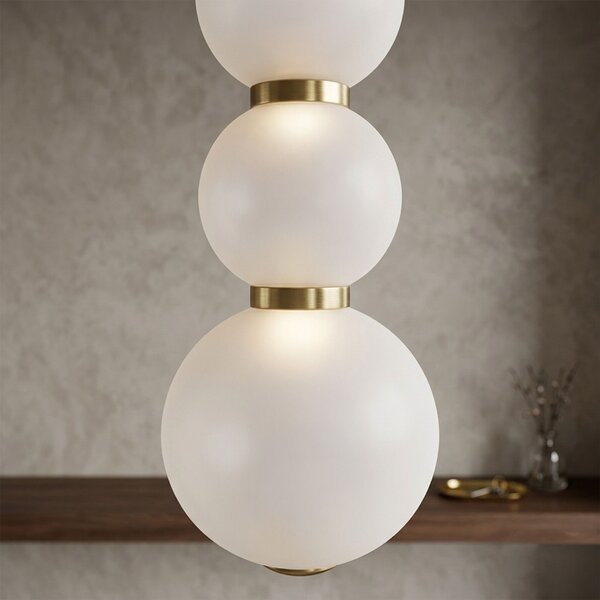 Toolight Toolight, LED závesné svietidlo, 15cm, 17W, 3000K, 2500lm, LHJ114-4CP, zlatá matná, OSW-08810