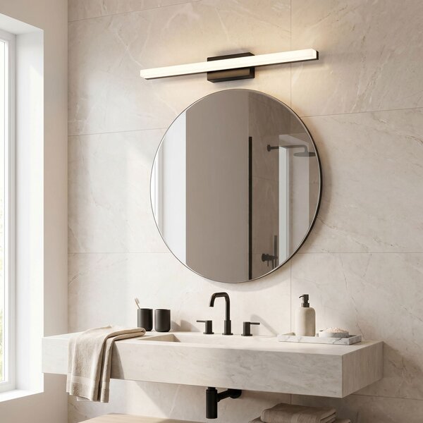 Toolight Toolight, LED nástenné svietidlo, 60cm, 9W, 4000K, 1000lm, APP1855-1W, čierna matná, OSW-66361