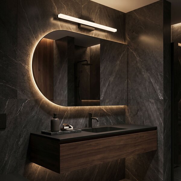Toolight Toolight, LED nástenné svietidlo, 60cm, 9W, 4000K, 1000lm, APP1855-1W, čierna matná, OSW-66361