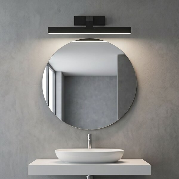 Toolight Toolight, LED nástenné svietidlo, 43cm, 8W, 4000K, 1000lm, SWE010-1W, čierna matná, OSW-20109