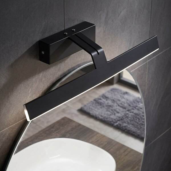 Toolight Toolight, LED nástenné svietidlo, 43cm, 8W, 4000K, 1000lm, SWE010-1W, čierna matná, OSW-20109