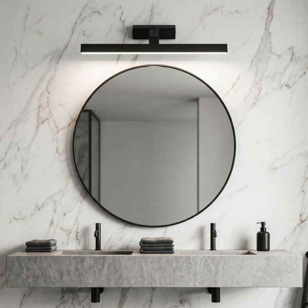 Toolight Toolight, LED nástenné svietidlo, 58cm, 14W, 4000K, 1000lm, SWE011-1W, čierna matná, OSW-20110