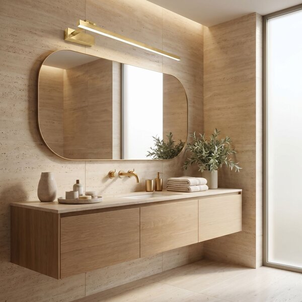 Toolight Toolight, LED nástenné svietidlo, 80cm, 16W, 4000K, 1500lm, SWE033-1W, zlatá matná, OSW-20132
