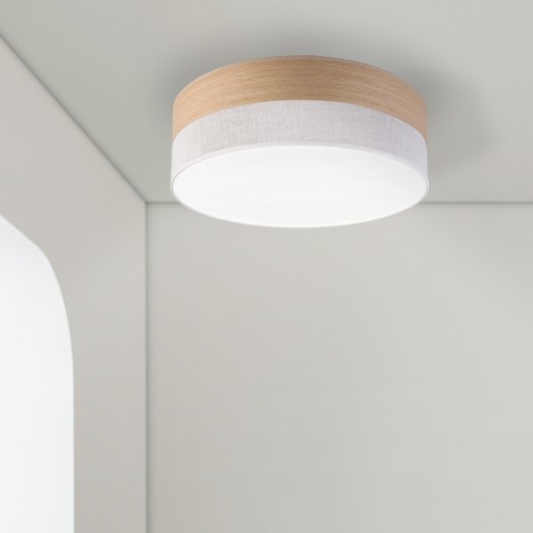 LED Stropné svietidlo SIRJA WOOD LED/36W/230V pr. 45 cm biela/dub