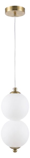 Toolight Toolight, LED závesné svietidlo, 10cm, 7W, 3000K, 1000lm, LHJ117-2CP, zlatá matná, OSW-03253