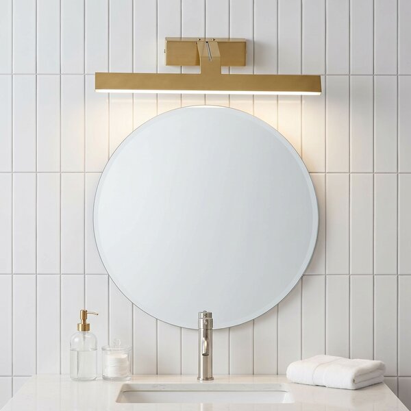 Toolight Toolight, LED nástenné svietidlo, 43cm, 8W, 4000K, 1000lm, SWE007-1W, zlatá matná, OSW-20106