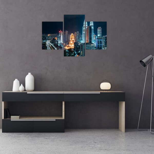 Obraz - Noc v Kuala Lumpur (90x60 cm)