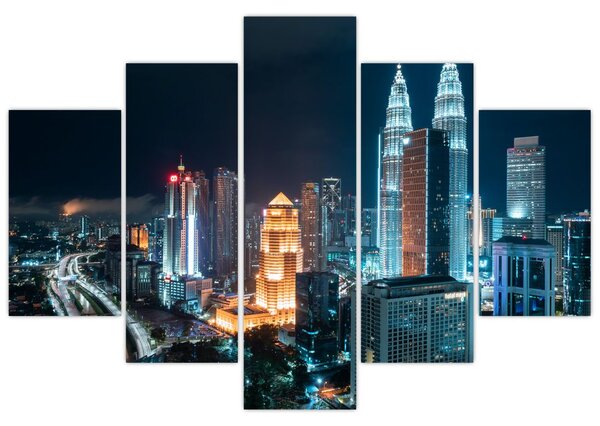 Obraz - Noc v Kuala Lumpur (150x105 cm)