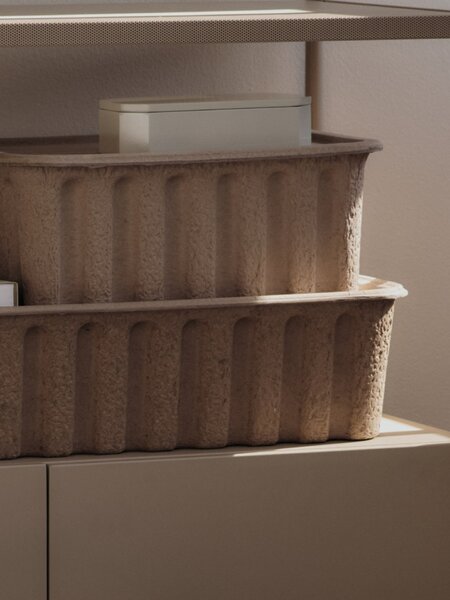 Úložný box s vekom Paper Pulp Extra Large Brown