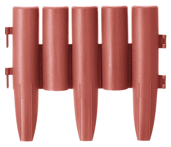 KONDELA Obruba trávnika/záhradný plôtik, set 10 ks, terakota plast, HANSI NEW