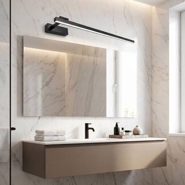 Toolight Toolight, LED nástenné svietidlo, 80cm, 16W, 4000K, 1500lm, SWE036-1W, čierna matná, OSW-20136