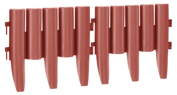 KONDELA Obruba trávnika/záhradný plôtik, set 10 ks, terakota plast, HANSI NEW