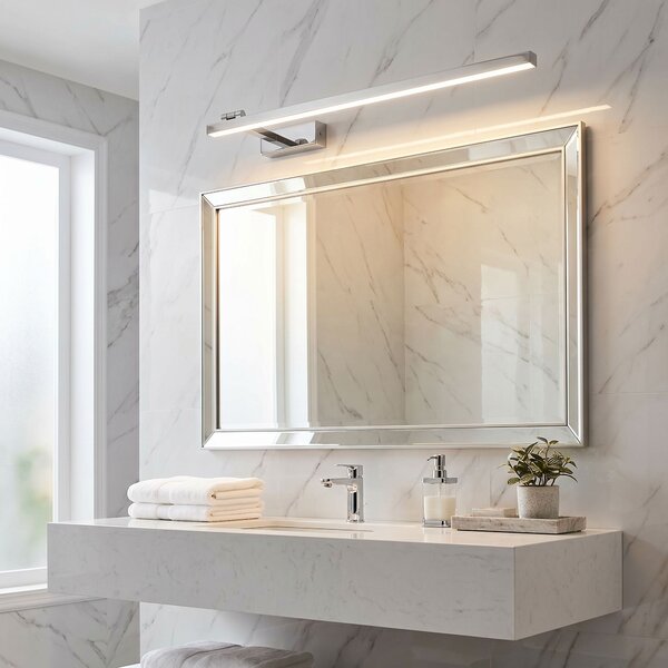 Toolight Toolight, LED nástenné svietidlo, 80cm, 16W, 4000K, 1500lm, SWE030-1W, chrómová, OSW-20129