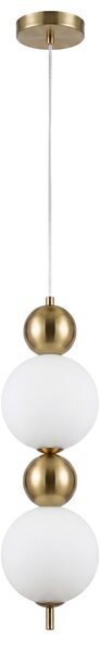 Toolight Toolight, LED závesné svietidlo, 15cm, 10W, 3000K, 1500lm, LHJ116-2CP, zlatá matná, OSW-08812
