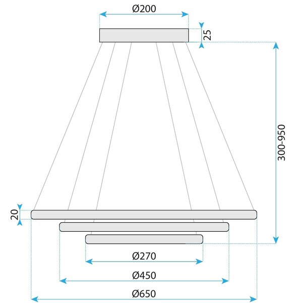 TooLight Křišťálový závěsný LED lustr G036-CP zlatý/neutrální bílá
