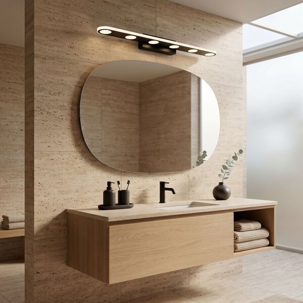 Toolight Toolight, LED nástenné svietidlo, 60cm, 18W, 4000K, 2000lm, SWE055-W, čierna matná, OSW-20155