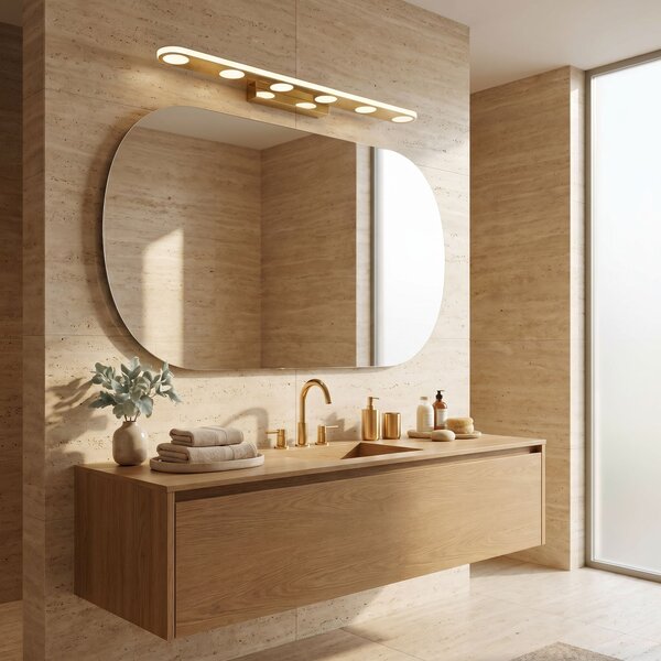 Toolight Toolight, LED nástenné svietidlo, 60cm, 18W, 4000K, 2000lm, SWE057-W, zlatá lesklá, OSW-20157