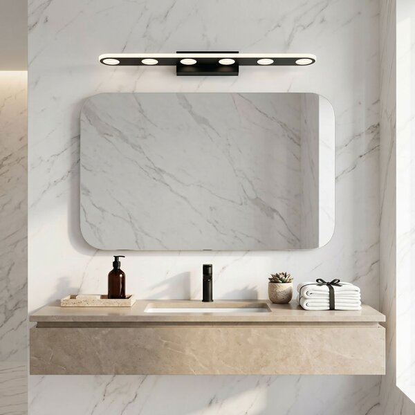 Toolight Toolight, LED nástenné svietidlo, 60cm, 18W, 4000K, 2000lm, SWE055-W, čierna matná, OSW-20155