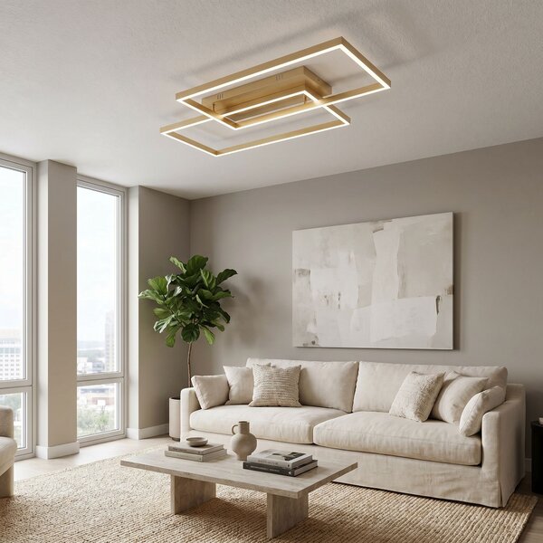 Toolight Toolight, LED stropné svietidlo, 80cm, 50W, 4000K, 4000lm, SWE060-C, zlatá matná, OSW-20160