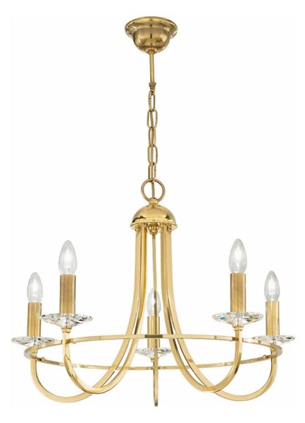 Kolarz 330.85.8C - Krištáľový luster na reťazi IMPERIAL 5xE14/60W/230V zlatá