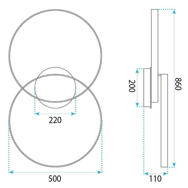 Toolight Toolight, LED stropné svietidlo, 85cm, 35W, 4000K, 3000lm, SWE062-C, zlatá matná, OSW-20162