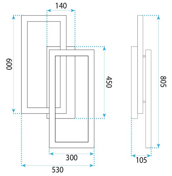 Toolight Toolight, LED stropné svietidlo, 80cm, 50W, 4000K, 4000lm, SWE060-C, zlatá matná, OSW-20160