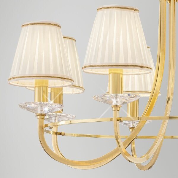 Kolarz 330.85.8C - Krištáľový luster na reťazi IMPERIAL 5xE14/60W/230V zlatá