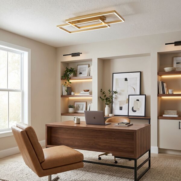 Toolight Toolight, LED stropné svietidlo, 80cm, 50W, 4000K, 4000lm, SWE060-C, zlatá matná, OSW-20160