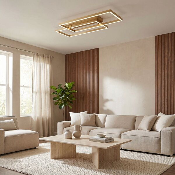 Toolight Toolight, LED stropné svietidlo, 80cm, 50W, 4000K, 4000lm, SWE060-C, zlatá matná, OSW-20160