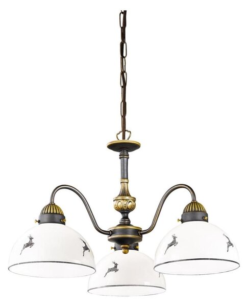 Kolarz 731.83.133 - Luster na reťazi NONNA 3xE27/75W/230V jelene šedá