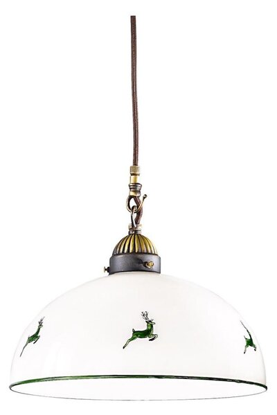 Kolarz 731.30.101 - Luster na lanku NONNA 1xE27/75W/230V pr. 30 cm jelene zelená