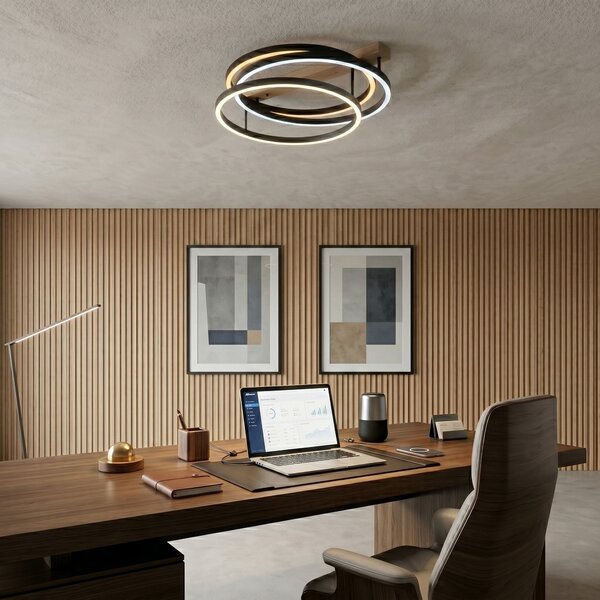 Toolight Toolight, LED stropné svietidlo, 60cm, 70W, 4000K, 3000lm, SWE058-C, čierna matná, OSW-20158
