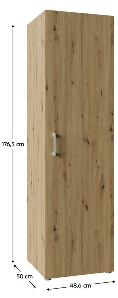 KONDELA Skriňa 1D, policová, dub artisan, ROMER NEW TYP 1