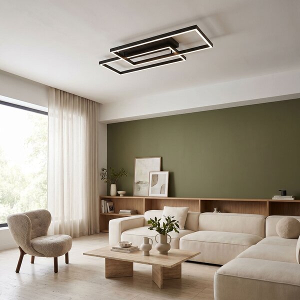 Toolight Toolight, LED stropné svietidlo, 80cm, 50W, 4000K, 4000lm, SWE059-C, čierna matná, OSW-20159
