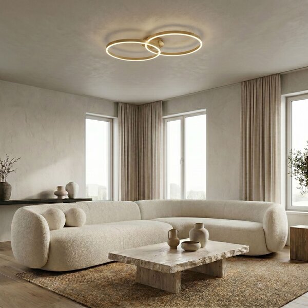 Toolight Toolight, LED stropné svietidlo, 85cm, 35W, 4000K, 3000lm, SWE062-C, zlatá matná, OSW-20162