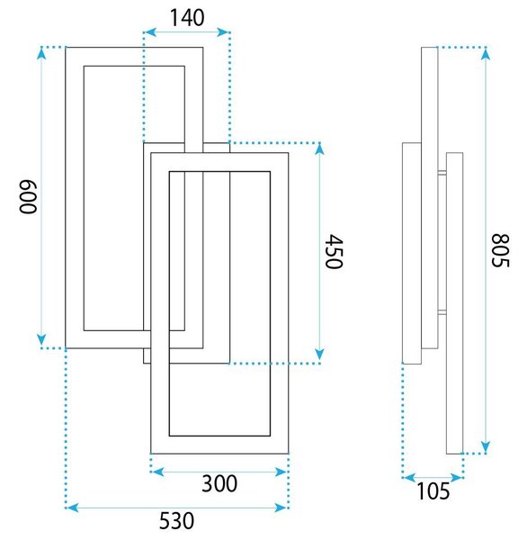 Toolight Toolight, LED stropné svietidlo, 80cm, 50W, 4000K, 4000lm, SWE059-C, čierna matná, OSW-20159