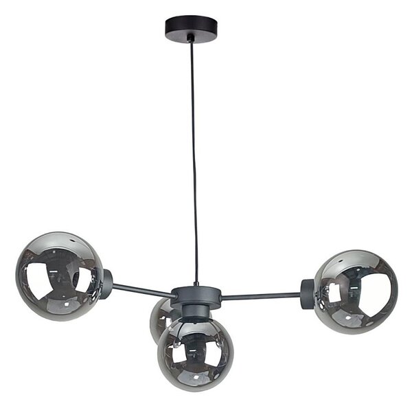 Luster na lanku KALIOPE II 4xE14/50W/230V čierna/dymová čierna