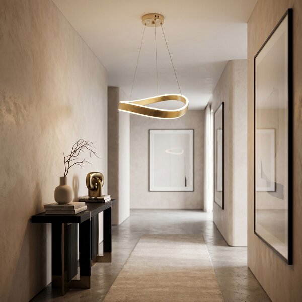 Toolight Toolight, LED závesné svietidlo, 40cm, 35W, 4000K, 3000lm, SWE065-CP, zlatá matná, OSW-20165
