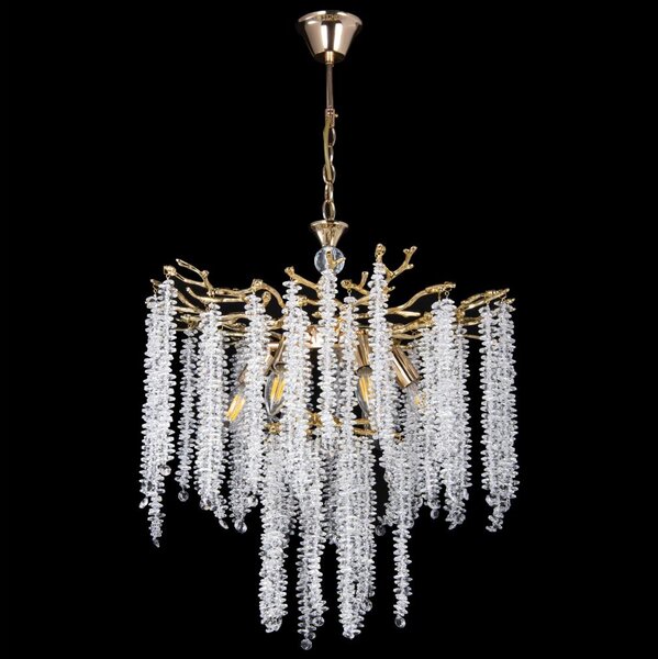 Luster na reťazi 6xE14/60W/230V pr. 53 cm zlatá
