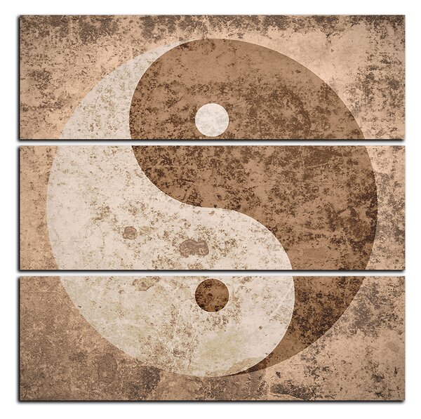 Obraz na plátne - Jin a jang symbol - štvorec 3170C (75x75 cm)