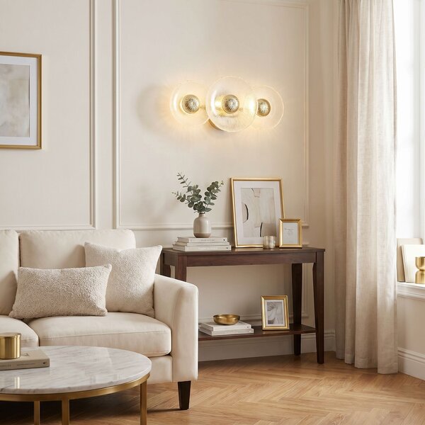 Toolight Toolight, LED nástenné svietidlo, 38cm, 12W, 4000K, 1000lm, SWE072-W, zlatá lesklá, OSW-30201