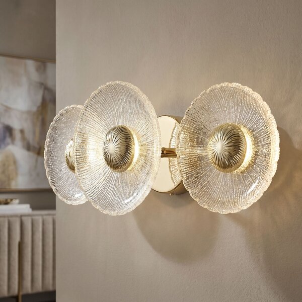Toolight Toolight, LED nástenné svietidlo, 38cm, 12W, 4000K, 1000lm, SWE072-W, zlatá lesklá, OSW-30201