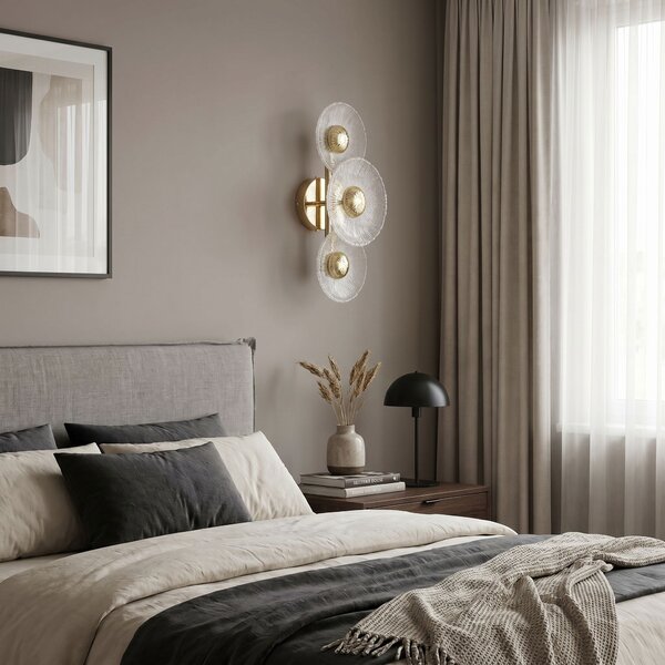 Toolight Toolight, LED nástenné svietidlo, 38cm, 12W, 4000K, 1000lm, SWE072-W, zlatá lesklá, OSW-30201