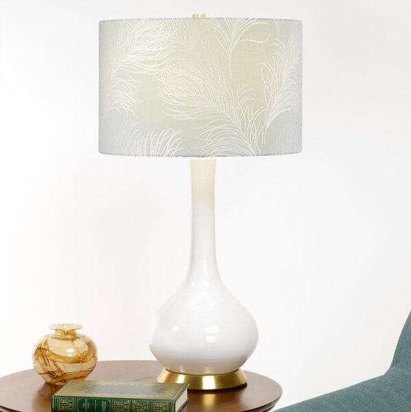 Elstead MILO-AB-TL-FDEB - Stolná lampa MILO 1xE27/60W/230V šedá