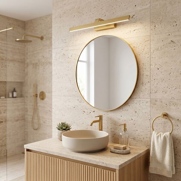 Toolight Toolight, LED nástenné svietidlo, 58cm, 11W, 4000K, 1000lm, SWE008-1W, zlatá matná, OSW-20107